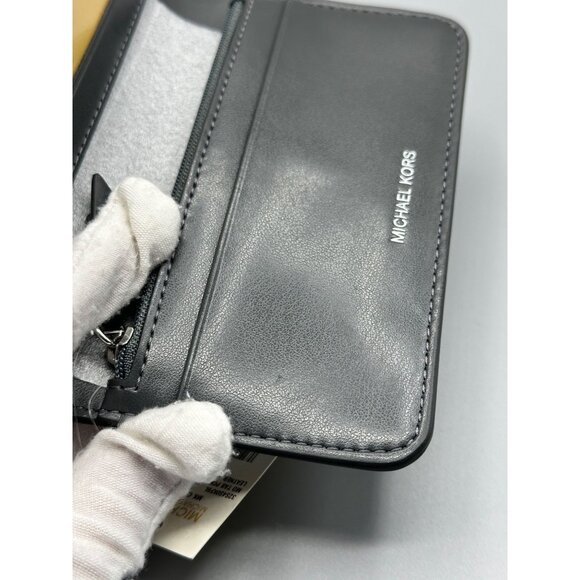 Michael Kors Charm Medium Tab Pocket Leather Bifold Wallet in Slate NWT *READ* - Picture 11 of 16